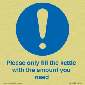 Please only fill the kettle with the amount you need